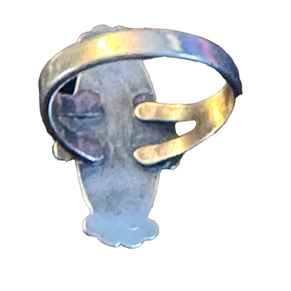 Vintage Bell Trading post Sterling silver 925 Abalone Southwestern oblong ring - Picture 6 of 6